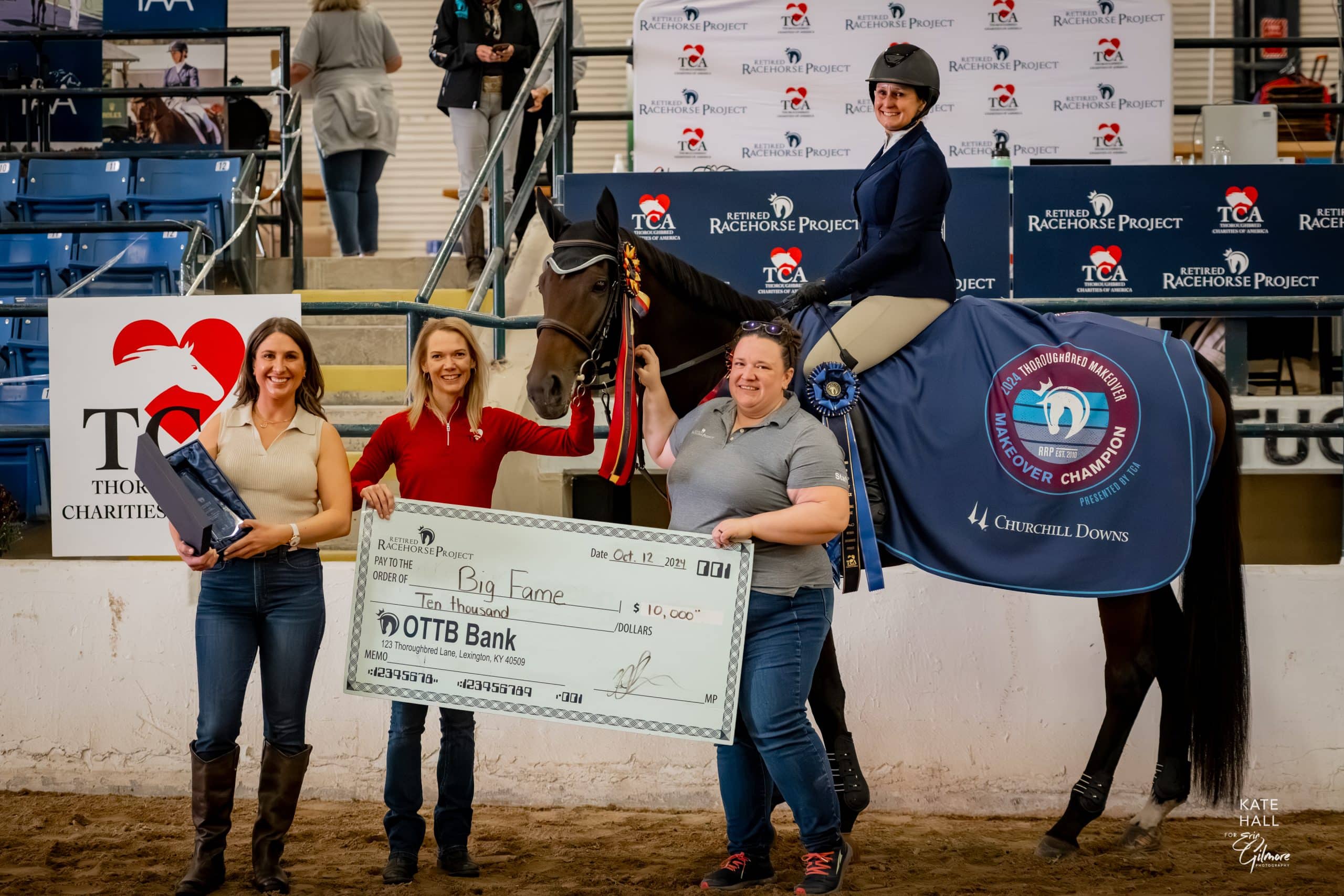 Featured image for “Big Fame Is Named 2024 Thoroughbred Makeover Champion, Sponsored by Churchill Downs Inc.”